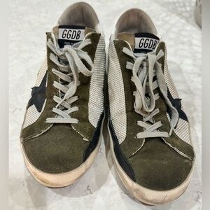 Men's Olive and White Golden Goose Sneakers